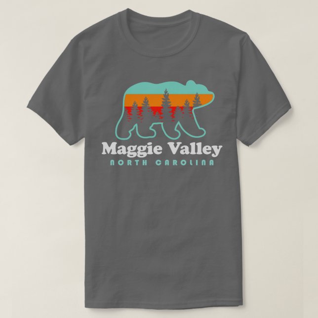 Camiseta Férias 1 da Cidade da Montanha de Maggie Valley No (Frente do Design)