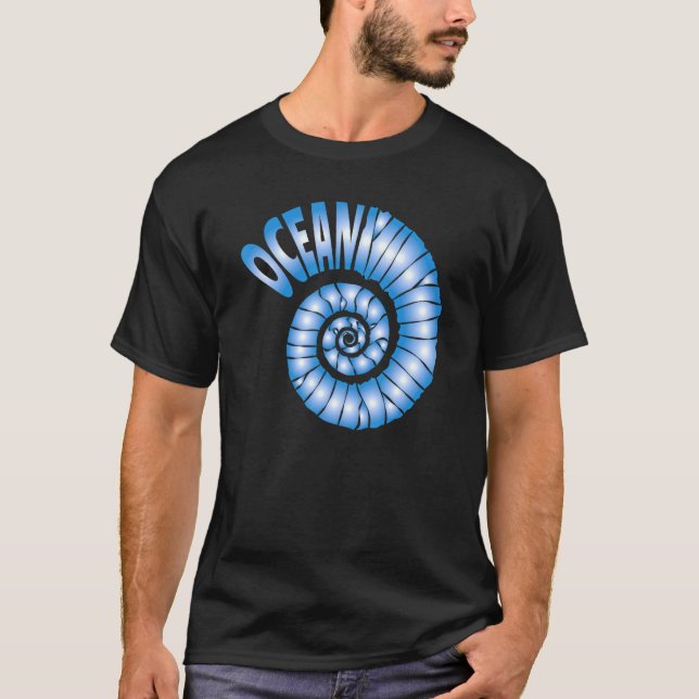 Camiseta Férias à vela Velas amam Oceano Mar Caracol D (Frente)
