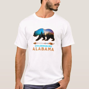 Camiseta Férias Americanas do Urso Negro, Childersburg Alab
