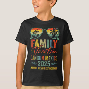 Camiseta Férias Cancun México 2025 Grupo Familiar Combinado
