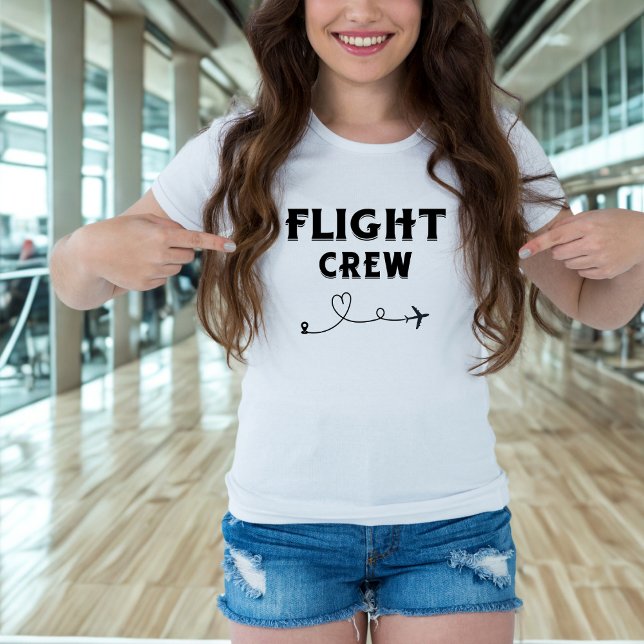 Camiseta Férias Cardíacas de Avião Negro de Tripulação de v (Criador carregado)