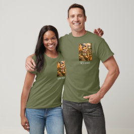 Camiseta Férias Chihuahua Acampando à Beira do Lago