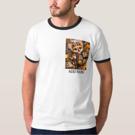 Camiseta Férias Chihuahua Acampando com cachorro,