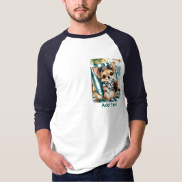 Camiseta Férias Chihuahua Macho Praia Relaxamento (DG)
