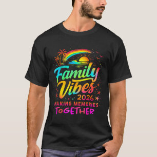 Camiseta Férias Coloridas de Família na Praia Correspondent