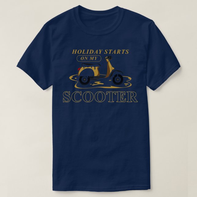 Camiseta Férias com Scooter (Frente do Design)