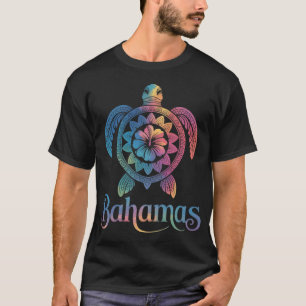 Camiseta Férias com Tartaruga Marinha Tie Dye nas Bahamas
