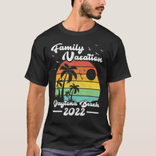 Camiseta Férias da Família 2022 Vintage Florida Daytona Bea