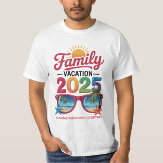 Camiseta Férias da Família 2025 Memórias Tee Viagem para Tr