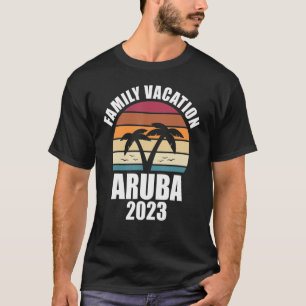 Camiseta Férias da Família Aruba 2023 Vinculando Férias do 