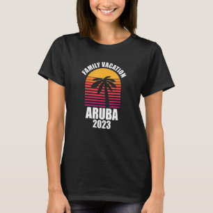 Camiseta Férias da Família Aruba 2023 Vinculando Férias do 