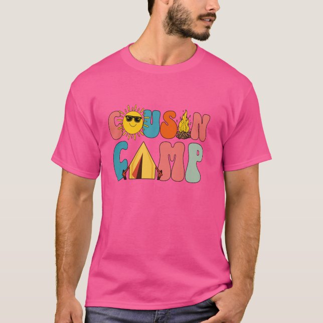 Camiseta Férias Da Família Cousin Camp Crianças De Verão Ac (Frente)