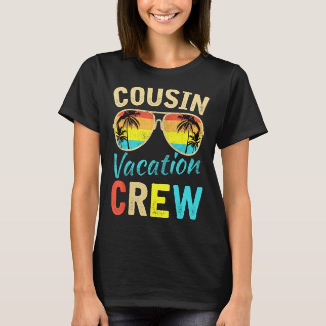 Camiseta Férias da Família Cousin Crew Férias de Verão Prai (Frente)