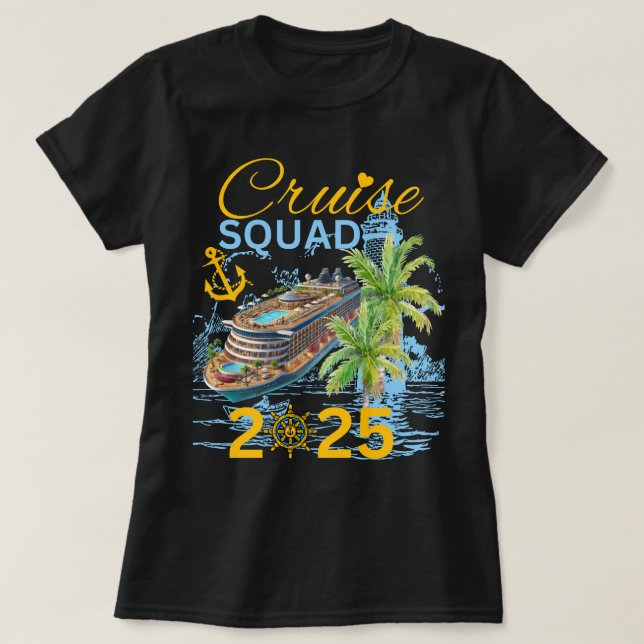 Camiseta Férias da Família Cruise Squad 2025 (Frente do Design)