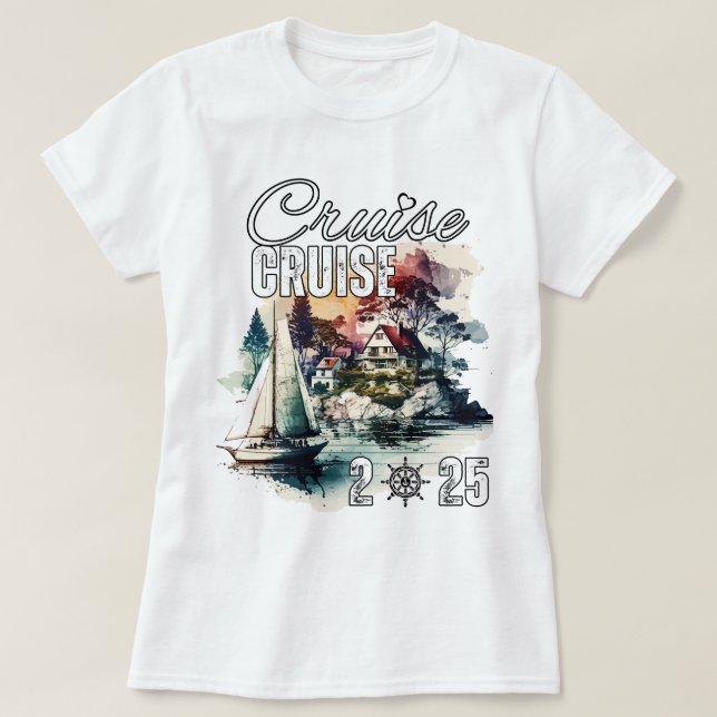 Camiseta Férias da Família Cruise Squad 2025 (Frente do Design)