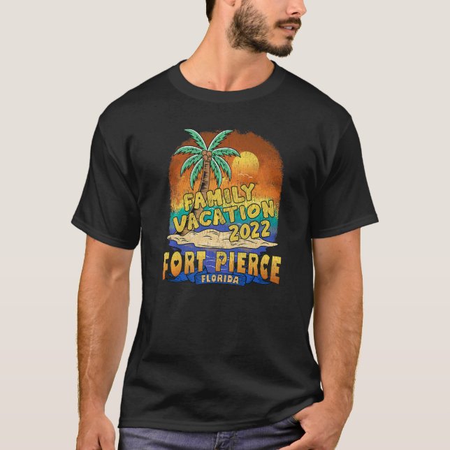 Camiseta Férias da Família Fort Pierce Florida 2022 Souveni (Frente)