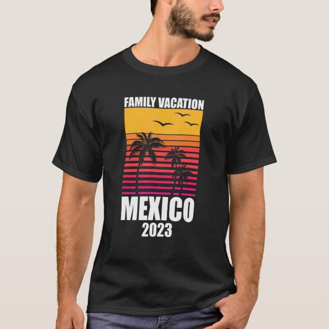 Camiseta Férias da Família México 2023 Summer Matching Holi (Frente)
