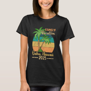 Camiseta Férias da Família Oahu Hawaii Beach 2025 Summer