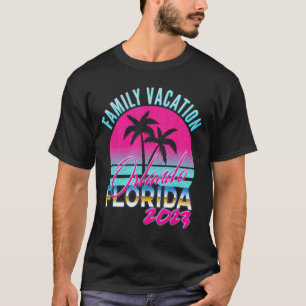 Camiseta Férias da Família Orlando Flórida 2023 Vintage Mat