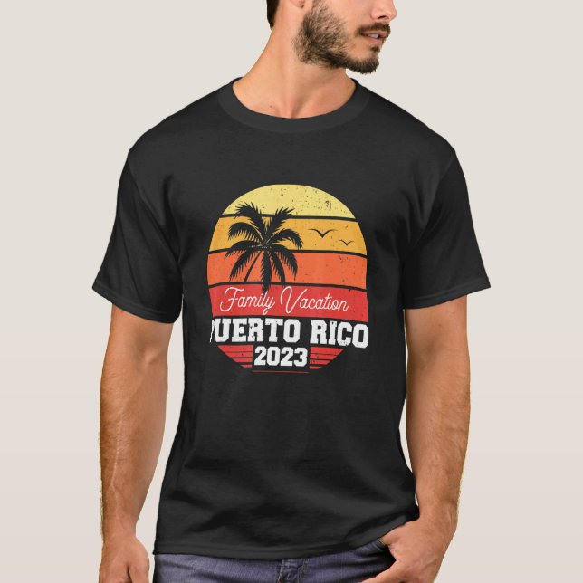 Camiseta Férias da Família Porto Rico 2023 de Férias Corres (Frente)