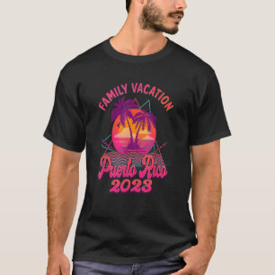 Camiseta Férias da Família Porto Rico 2023 Praia Retro 80s 