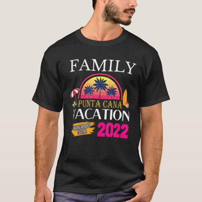 Camiseta Férias da Família Punta Cana 2022 Matching Dominic (Frente)