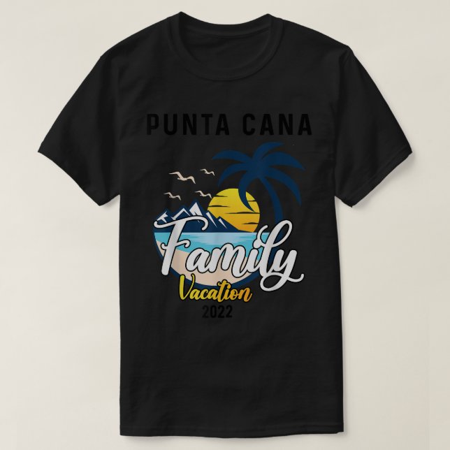 Camiseta Férias da Família Punta Cana 2022 Matching Dominic (Frente do Design)