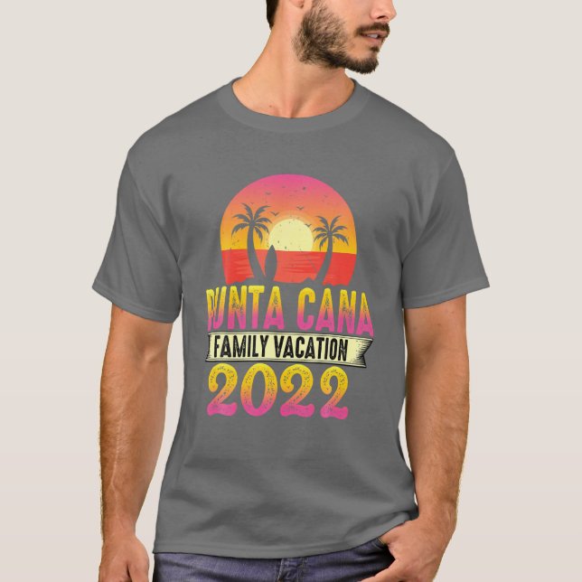 Camiseta Férias da Família Punta Cana 2022 Matching Dominic (Frente)