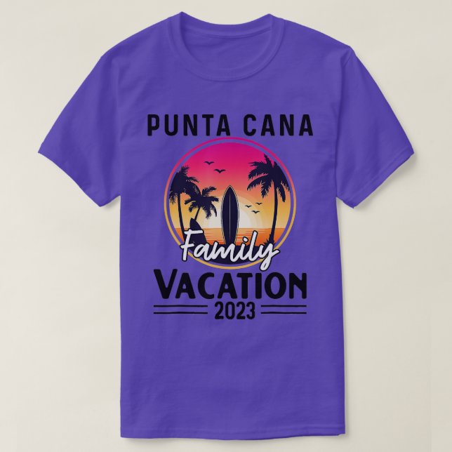 Camiseta Férias da Família Punta Cana 2023 Matching Dominic (Frente do Design)