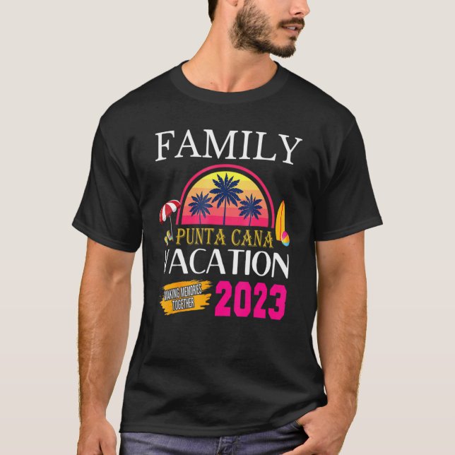 Camiseta Férias da Família Punta Cana 2023 Matching Dominic (Frente)