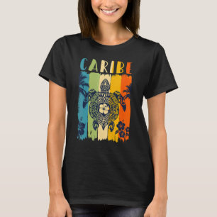 Camiseta Férias da Família Tema da Tartaruga do Mar Retro C