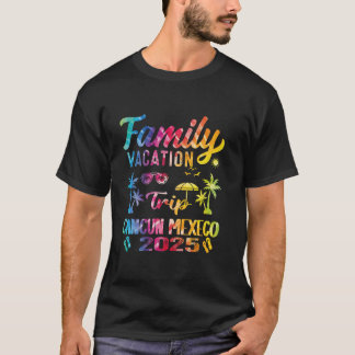Camiseta Férias da Família Tie Dye 2025 Cancun México Match