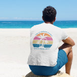 Camiseta Férias da Família Tropical Beach Personalizadas Fr<br><div class="desc">Esta camiseta giratória da palmeira tropical é perfeita para uma viagem de férias de primavera com o seu grupo de amigos universitários ou um navio de cruzeiro divertido para tirar férias com a família. Personalize o conjunto de cheios de t-shirts personalizadas na frente e atrás para o seu grupo a...</div>
