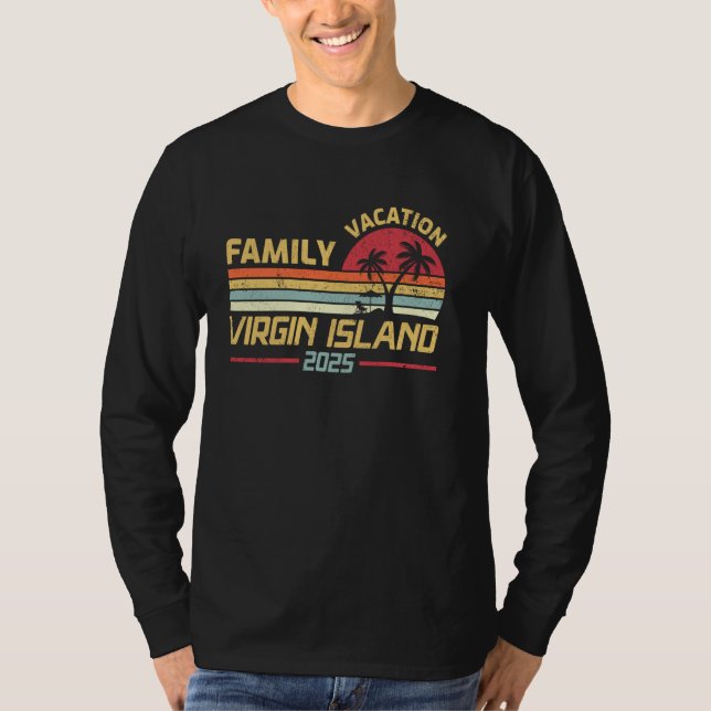 Camiseta Férias da Família Virgin Island 2025 Matching Summ (Frente)