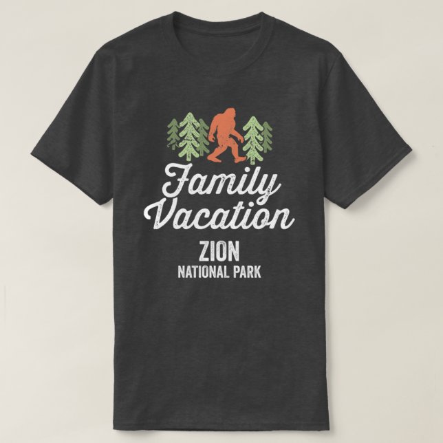 Camiseta Férias da Família Zion National Park (Frente do Design)