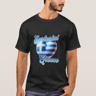 Camiseta Férias da Ilha da Grécia Santorini Santorini Grego