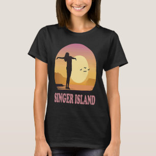 Camiseta Férias da Ilha Singer Beach Morning Sun Water Pea