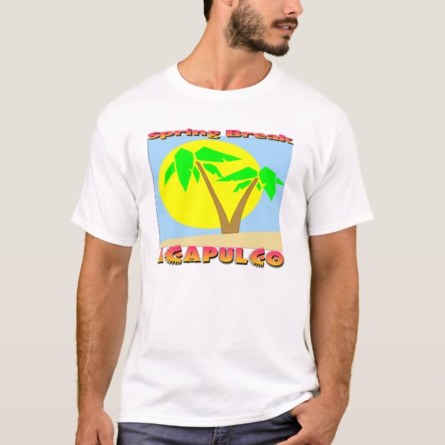 Camiseta Férias da primavera Acapulco (Frente)