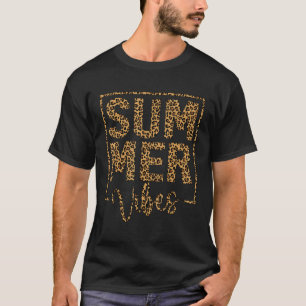 Camiseta Férias da Summer Vibes Cotação Leopardo