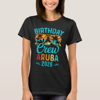 Camiseta Férias de aniversário da tripulação de Aruba 2026