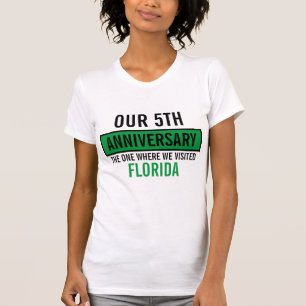 Camiseta Férias de aniversário de casamento do casal pers