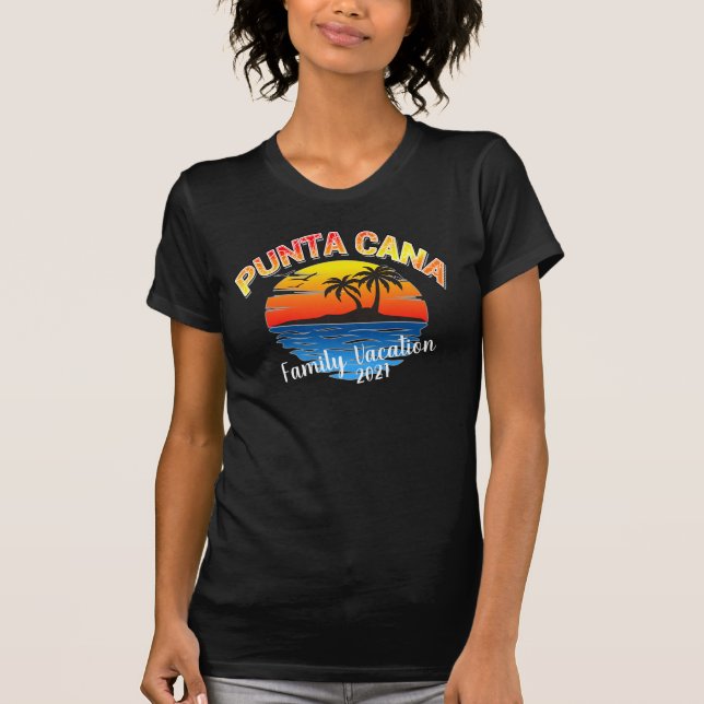 Camiseta Férias de Caribe de Punta Cana Summer Matching T-S (Frente)