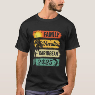 Camiseta Férias de Caribe Familiar 2025 Grupo Funny Matchin