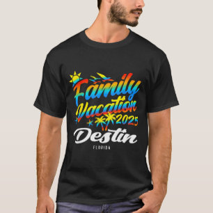 Camiseta Férias de Correspondência Familiar na Praia de Des