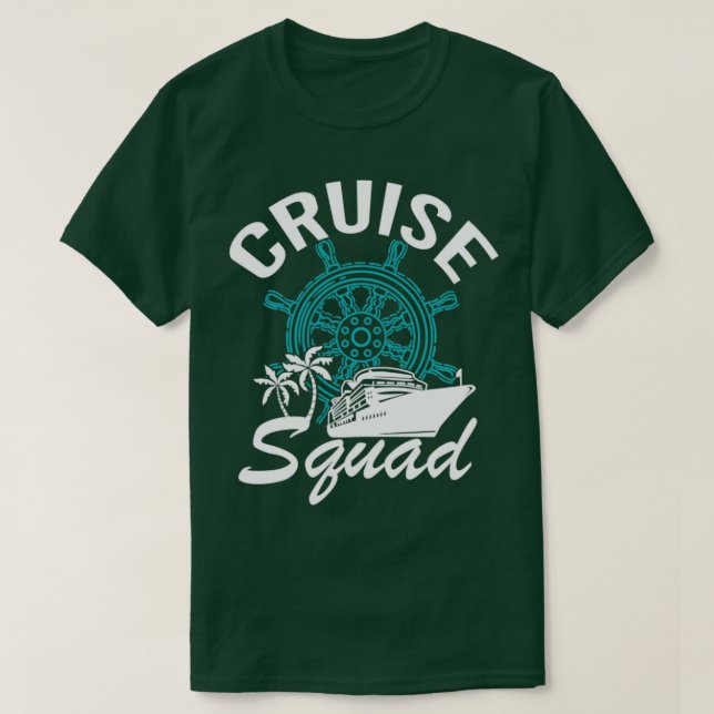 Camiseta Férias De Cruzeiro, Cruise Squad Family Matching C (Frente do Design)