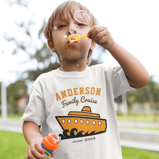 Camiseta Férias de cruzeiro da família de nomes personaliza (Criador carregado)