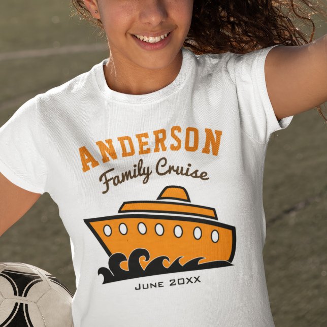 Camiseta Férias de cruzeiro da família de nomes personaliza (Criador carregado)