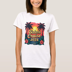 Camiseta Férias de Cruzeiro das Irmãs Vintage Pôr do Sol Ir