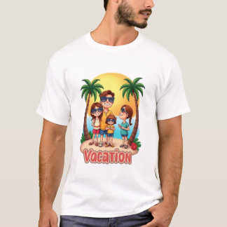 Camiseta férias de família divertida
