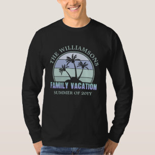 Camiseta Férias de família personalizadas na praia da ilha 
